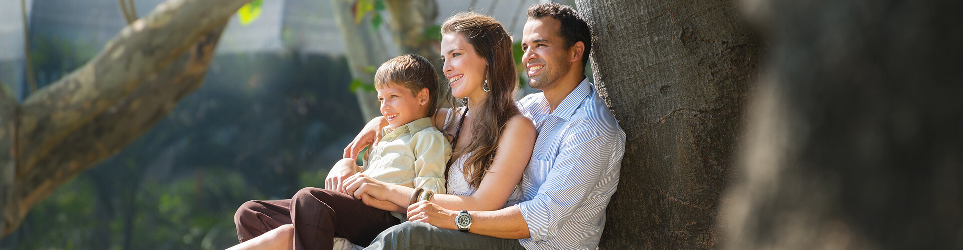 Husband, wife and child